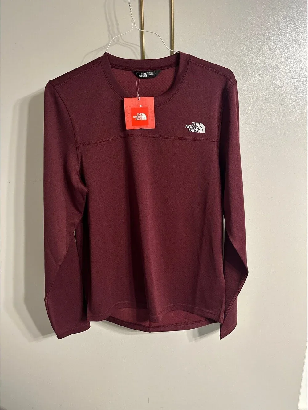 NEW North Face texture trk crew shirt size small